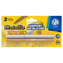 Markery metaliczne złoty i srebrny dekoracyjne 1-2mm ASTRA 2 szt.