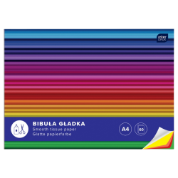 Bibuła gładka w zeszycie kolorowa A4 60 arkuszy zestaw 10 kolorów Interdruk