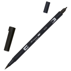 Brush Pen TOMBOW zestaw flamastry dwustronne do kaligrafii pędzelkowe 6 szt. podstawowe kolory