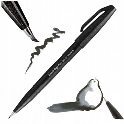Zestaw pisak do kaligrafii PENTEL BRUSH SIGN PEN 5 sztuk PISAK PĘDZELKOWY czarny