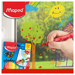 Flamastry do szyb mazaki pisaki 6 kolorów Window MarkerPeps MAPED