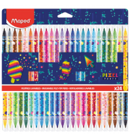Mazaki pisaki flamastry dla dzieci szkolne Pixel 24 kolory Maped