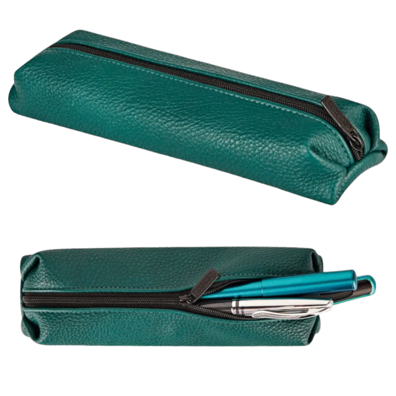 Piórnik mały kosmetyczka etui na długopisy CIEMNY ZIELONY Origami Herlitz Forest Green