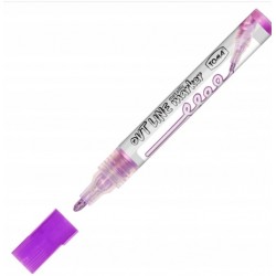 Marker OutLine z konturem FIOLETOWO-SREBRNY 2,5 mm TO-404 TOMA