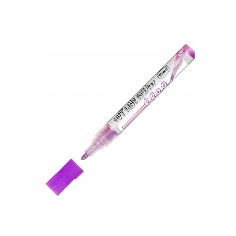 Marker OutLine z konturem FIOLETOWO-SREBRNY 2,5 mm TO-404 TOMA