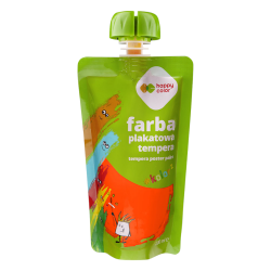 Farba plakatowa tempera NEON POAMARAŃCZOWA 100ml w saszetce dla dzieci szkolna Happy Color