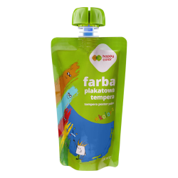 Farba plakatowa tempera NIEBIESKI 100ml w saszetce dla dzieci szkolna Happy Color