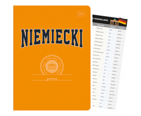 Zeszyt NIEMIECKI tematyczny przedmiotowy A5/60k w kratkę HYBRID INTERDRUK