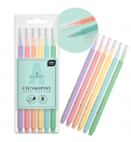 Cienkopisy pastelowe kolorowe kreślarskie 0,7mm Academy Interdruk 6 szt.