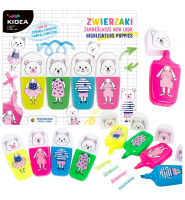 Zakreślacze neonowe mini kolorowe ZWIERZAKI New Look Kidea