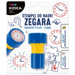 STEMPELEK ZEGAR pieczątka DO NAUKI ZEGARA dla dzieci KIDEA