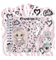 Pamiętnik na kłódkę dla dziewczynki BEST FRIENDS + akcesoria ZESTAW na prezent Derform