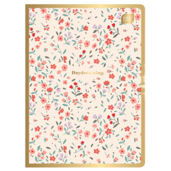 Zeszyt A5 w kratkę 80 kartek METALLIC FLORAL INTERDRUK - zeszyty szkolne