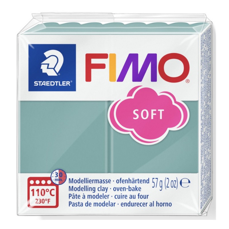 FIMO modelina SOFT TURKUSOWY SZARY masa termoutwardzalna plastyczna Staedtler 57g - nr T36