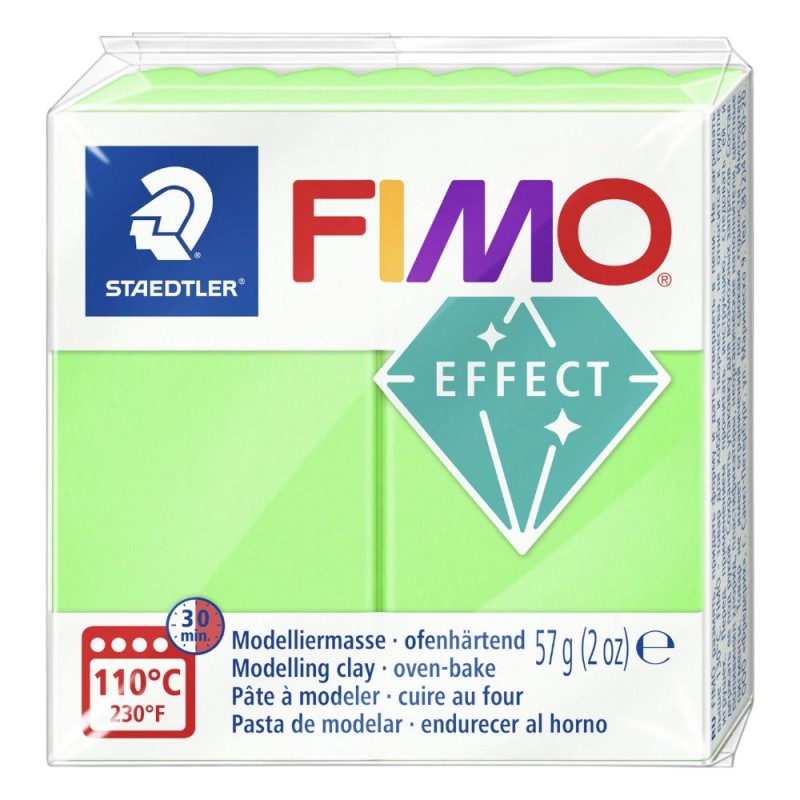 FIMO modelina EFFECT NEON ZIELONY masa termoutwardzalna plastyczna Staedtler 57g - nr 501