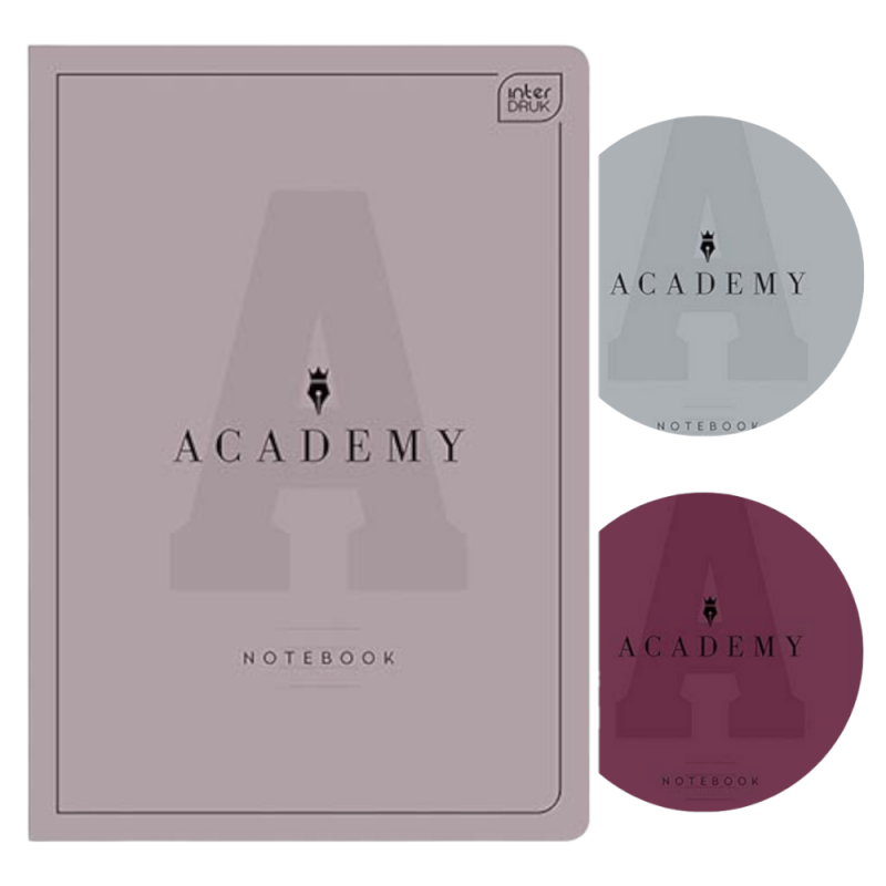 Zeszyt A4 w linię 60 kartek linia ACADEMY INTERDRUK - zeszyty szkolne