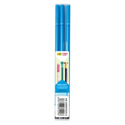 Wkłady do długopisu usuwalnego, 0.5mm, Standard A, niebieski, 3 szt. w etui, Happy Color