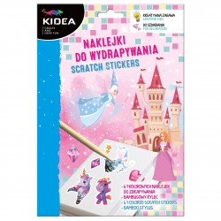 Naklejki do wydrapywania wydrapywanka KIDEA dla dzieci Magiczny Świat zestaw kreatywny