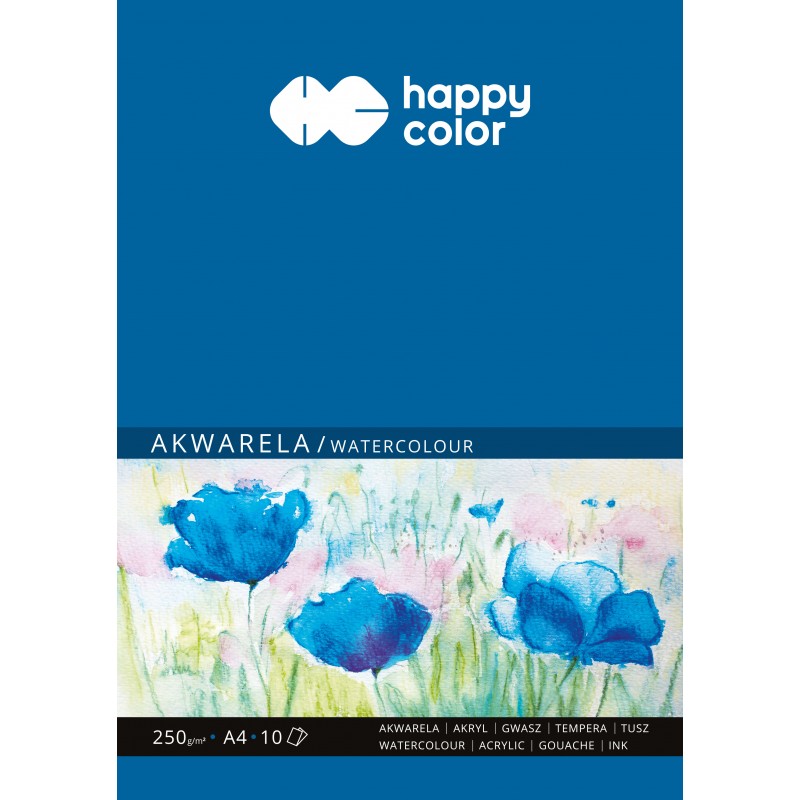 Blok akwarelowy, ART, A4, 10 ark, 250g, Happy Color