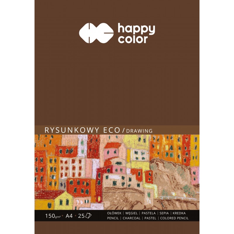 Blok rysunkowy ECO, ART, A4, 25 ark, 150g, Happy Color