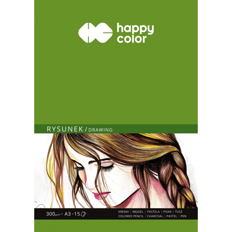 Blok do rysunku  ART, 300g, A3, 15 ark, Happy Color