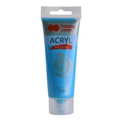 Farba akrylowa 75ml, metalik - niebieski perłowy, Happy Color NR 313