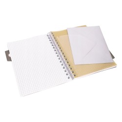 Kołozeszyt PUKKA PAD A5 w kratkę przekładki 100 kartek GREY szary