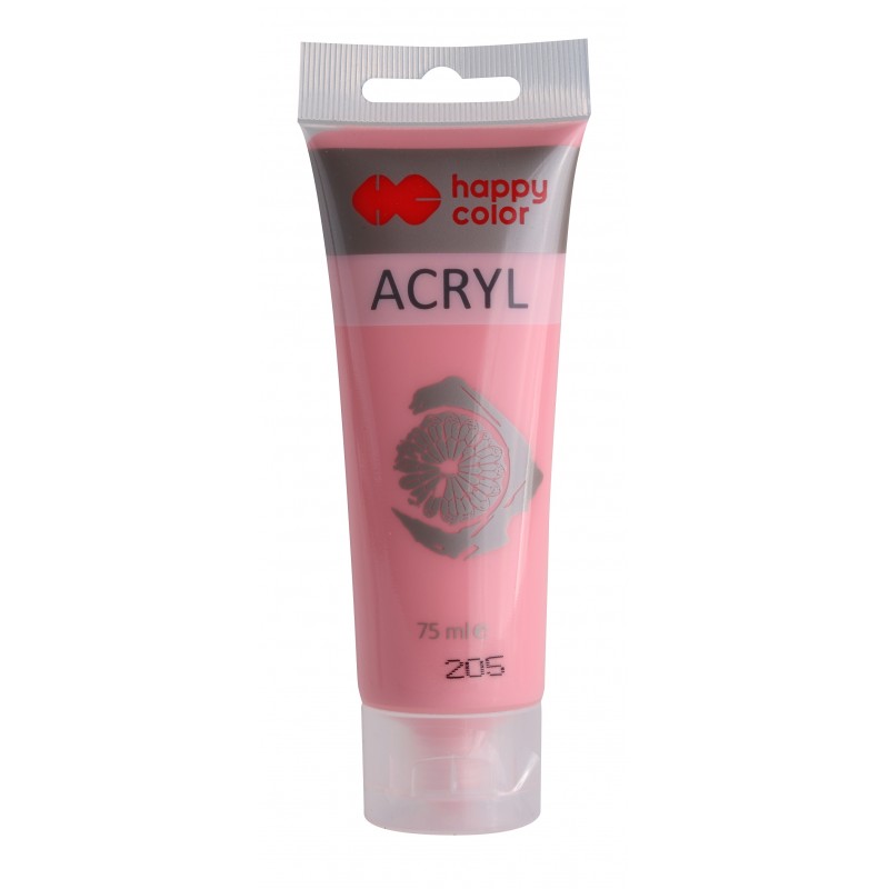 Farba akrylowa 75ml, róż pudrowy pastelowy, Happy Color NR 205