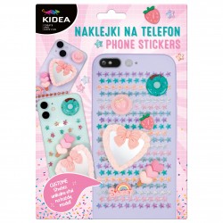 Naklejki na telefon ozdobne dekoracyjne dla dziewczynki KIDEA SWEET zestaw