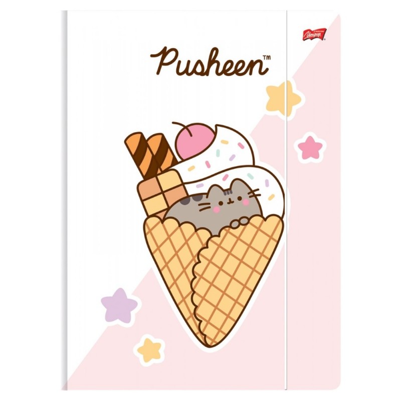 PUSHEEN Teczka A4 z gumką szkolna dziewczęca kot PUSHEEN kotek St. Right