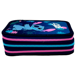 STITCH Piórnik z wyposażeniem szkolny trzykomorowy CoolPack dla dziewczynki Jumper 3