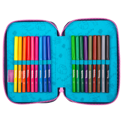 STITCH Piórnik z wyposażeniem szkolny trzykomorowy CoolPack dla dziewczynki Jumper 3