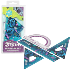 STITCH zestaw geometryczny linijka ekierka ZESTAW dla dzieci szkolny