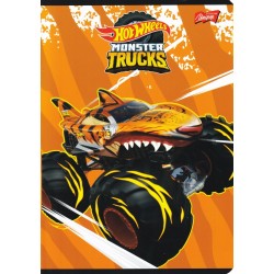 Zeszyt szkolny A5 16 kartkowy KRATKA chłopięcy HOT WHEELS mix St. Majewski