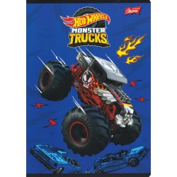 Zeszyt szkolny A5 16 kartkowy KRATKA chłopięcy HOT WHEELS mix St. Majewski