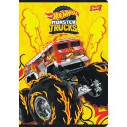 Zeszyt szkolny A5 16 kartkowy KRATKA chłopięcy HOT WHEELS mix St. Majewski