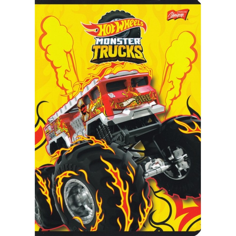Zeszyt szkolny A5 16 kartkowy KRATKA chłopięcy HOT WHEELS mix St. Majewski