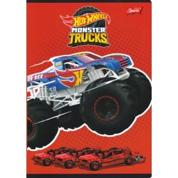 Zeszyt szkolny A5 16 kartkowy KRATKA chłopięcy HOT WHEELS mix St. Majewski