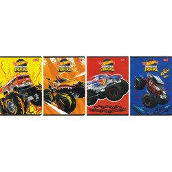 Zeszyt szkolny A5 16 kartkowy KRATKA chłopięcy HOT WHEELS mix St. Majewski