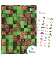 Zeszyt do nauki pisania chłopięcy A4 32 kartki trzylinia kolorowa PIXELE/PLAY NEW LEVEL Unipap MIX