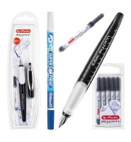 Zestaw pióro wieczne do szkoły HERLITZ MY.PEN czarne, zmazik naboje