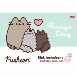 Blok TECHNICZNY A4 BIAŁY 10 kartek PUSHEEN szkolny UniPap
