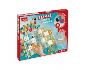 Zestaw edukacyjny KOLOROWE STEMPELKI LITERKI I ZWIRZĘTA MAPED CREATIV