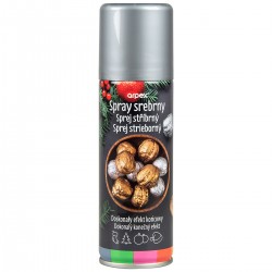 SPRAY DEKORACYJNY SREBRNY DO OZDÓB ŚWIĄTECZNYCH