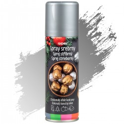 SPRAY DEKORACYJNY SREBRNY DO OZDÓB ŚWIĄTECZNYCH