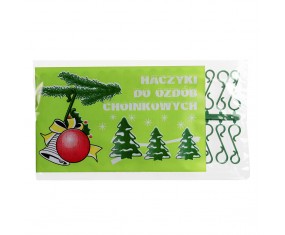 HACZYKI DO OZDÓB CHOINKOWYCH 30 SZT. ZIELONE ARPEX