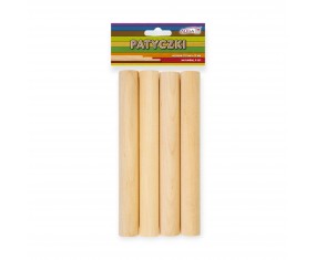 Patyczki drewniane kreatywne okrągłe 4 sztuki 150mmx19mm