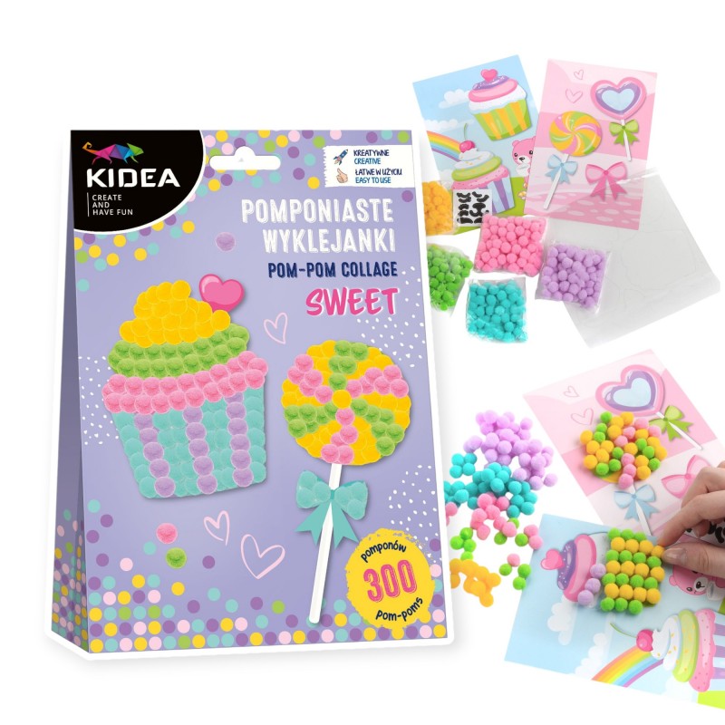 Pomponiasta  WYKLEJANKA dla dziewczynki SWEET KIDEA