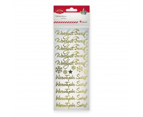 NAKLEJKI DO SCRAPBOOKING NA KARTKI WESOŁYCH ŚWIĄT ZŁOTE