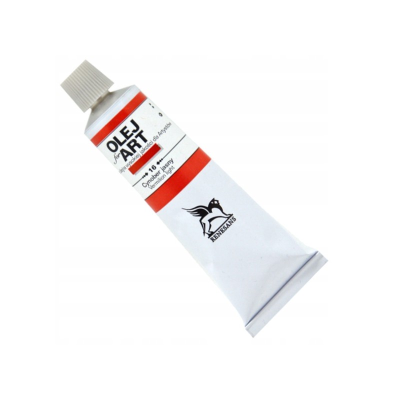 Farba olejna 60ml, cynober jasny, Renesans, NR 16